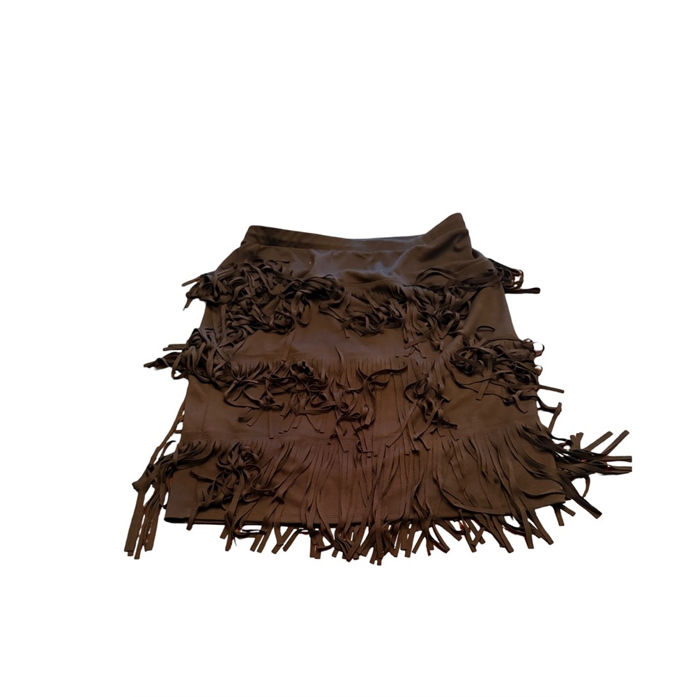 Fringed Brown Skirt